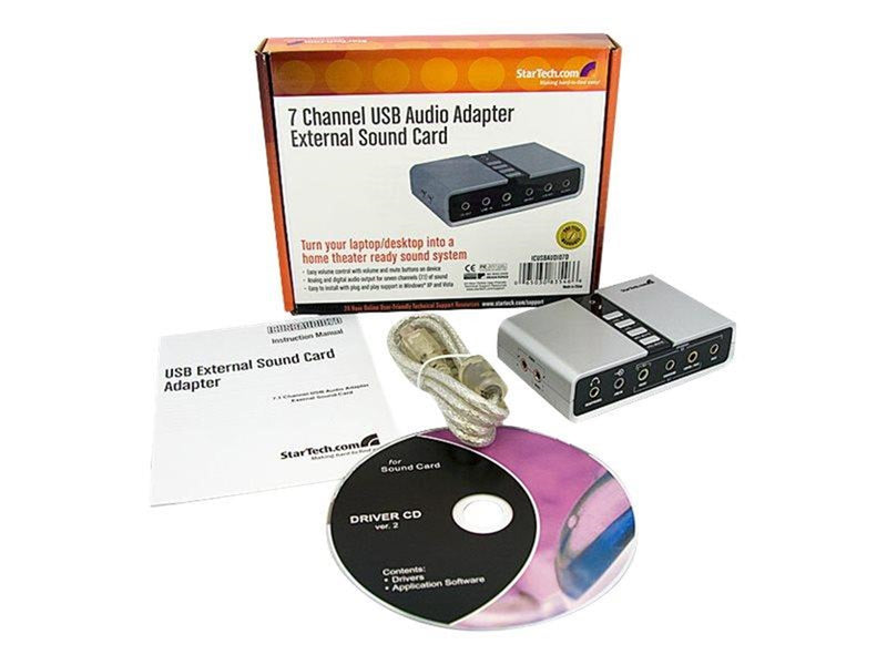 StarTech.com 7.1 USB Audio Adapter Sound Card mit SPDIF Digital Audio
