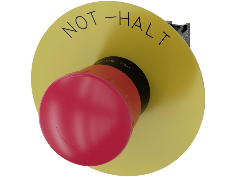 Siemens Em stop mushroom pushbutton 40mm red