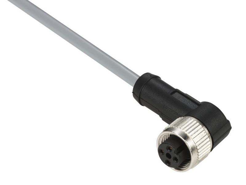 TELEMECANIQUE SENSORS Sensor cable  pvc m12 4-pin female angled 10 meters xzcpv1241l10