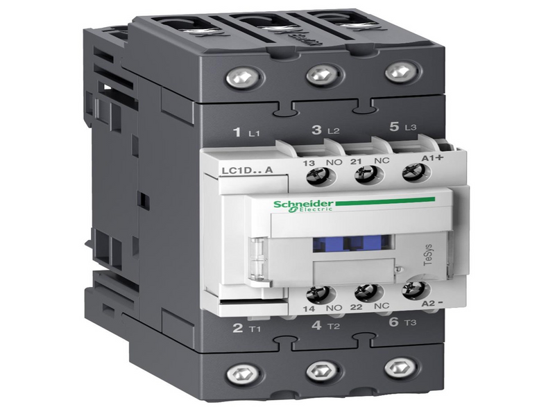Schneider Electric Tesys d contactor lc1d65abd 3p 65a ac-3 30kw@400v 1no+1nc aux contact 24v dc coil