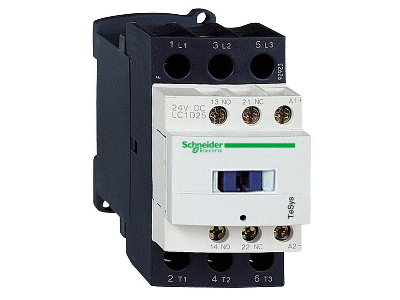 Schneider Electric Tesys d contactor lc1d25p7 3p 25a ac-3 11kw@400v 1no+1nc aux contact 230v 50/60hz ac coil