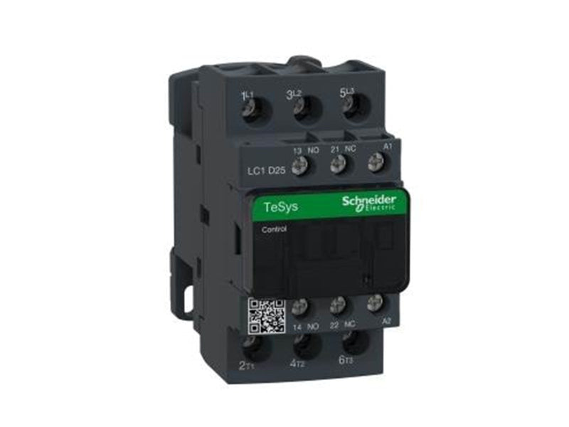 Schneider Electric Tesys d contactor lc1d25p7 3p 25a ac-3 11kw@400v 1no+1nc aux contact 230v 50/60hz ac coil