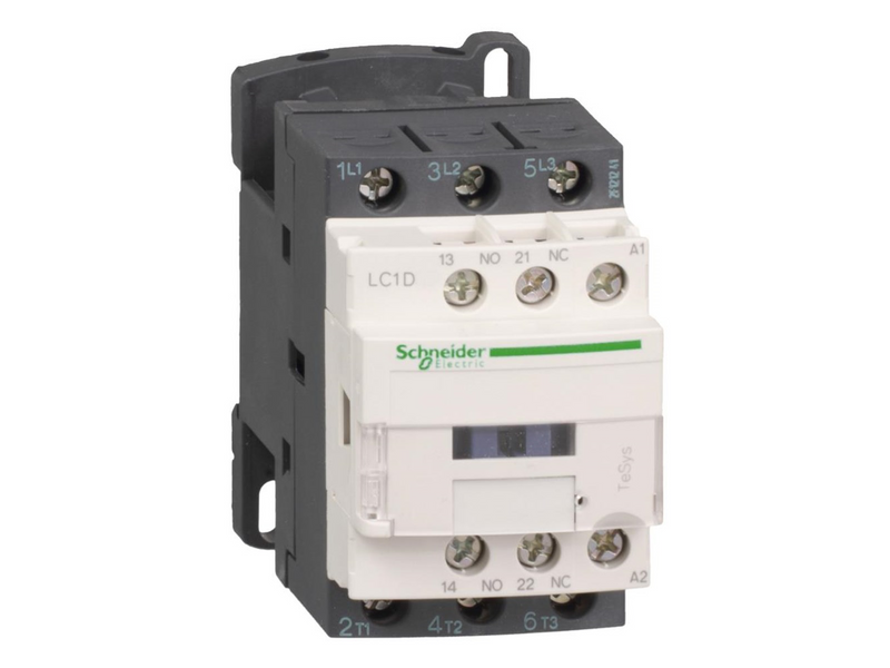 Schneider Electric Tesys d contactor lc1d18p7 3p 18a ac-3 7.5kw@400v 1no+1nc aux contact 230v 50/60hz ac coil