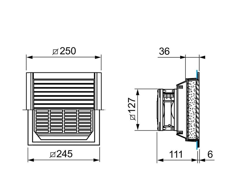 Schneider Electric Filterfan 300m3/h 24vdc ip54