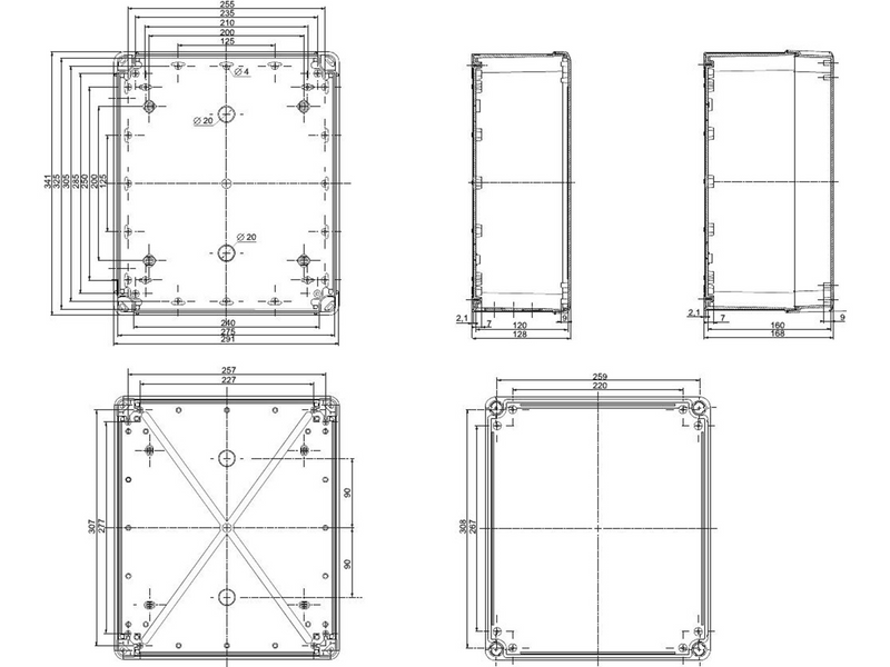 Schneider Electric Abs ind box 341x291x128 lo tr