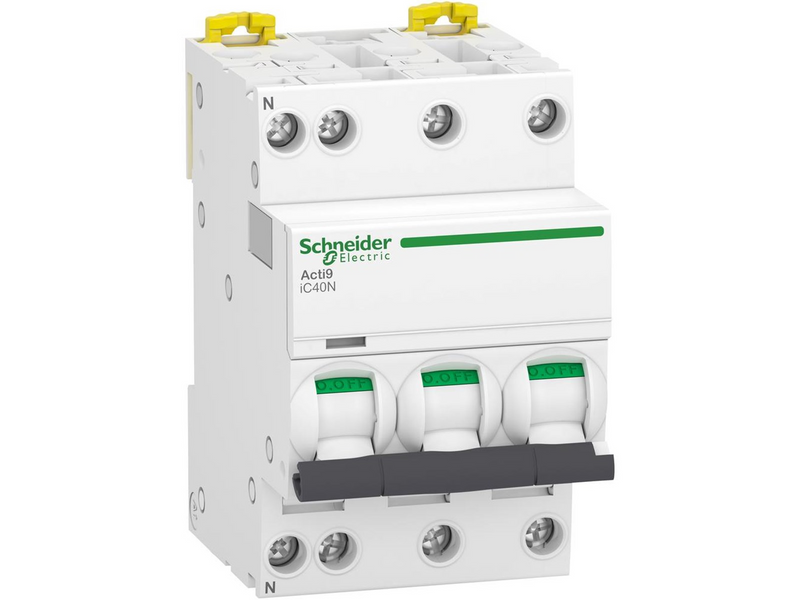 Schneider Electric Acti9 ic40n circiut breaker 3p + n 16a c-characteristic
