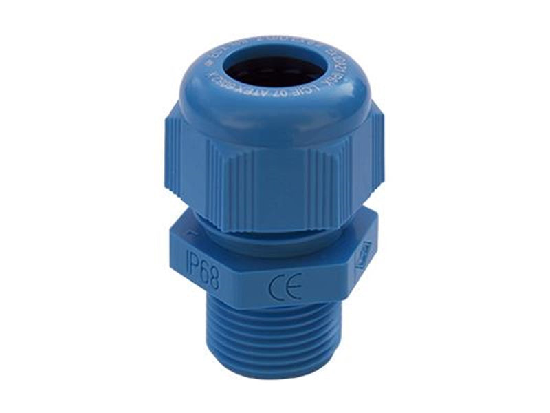 SIB Atex cable gland m20 blue (ex i) polyamide ø10-14