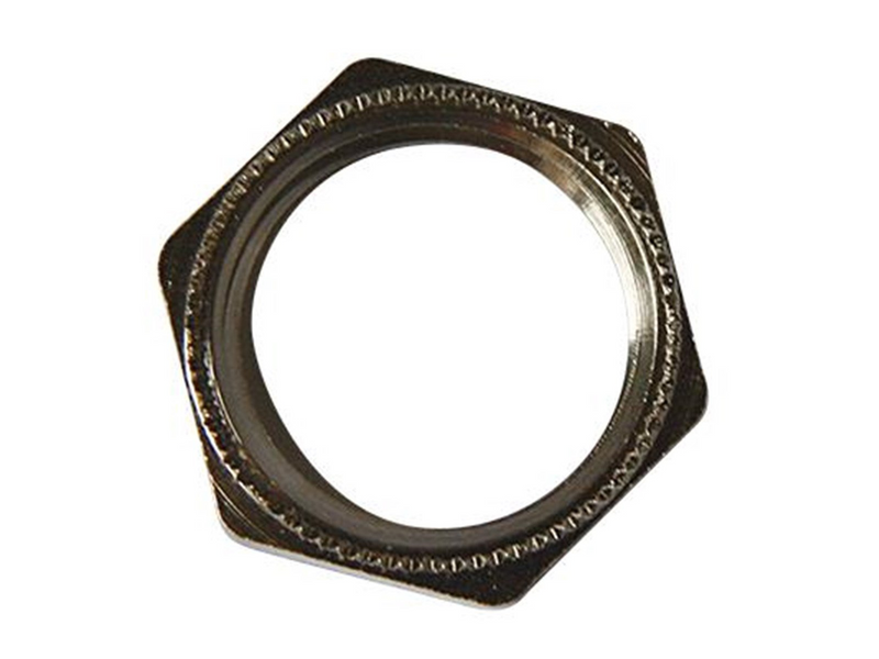 SIB Lock nut np-brass ribbed pg16