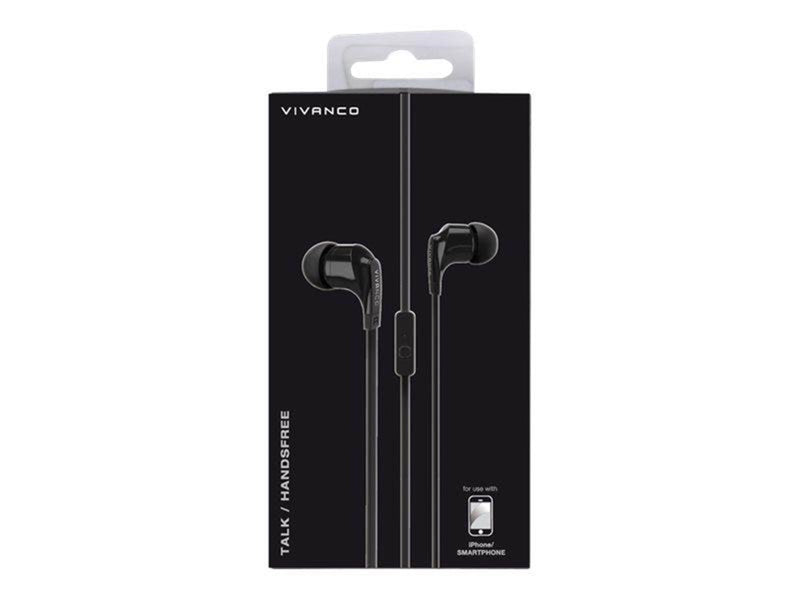 Vivanco In-Ear Plugin Smartphone Headset Black