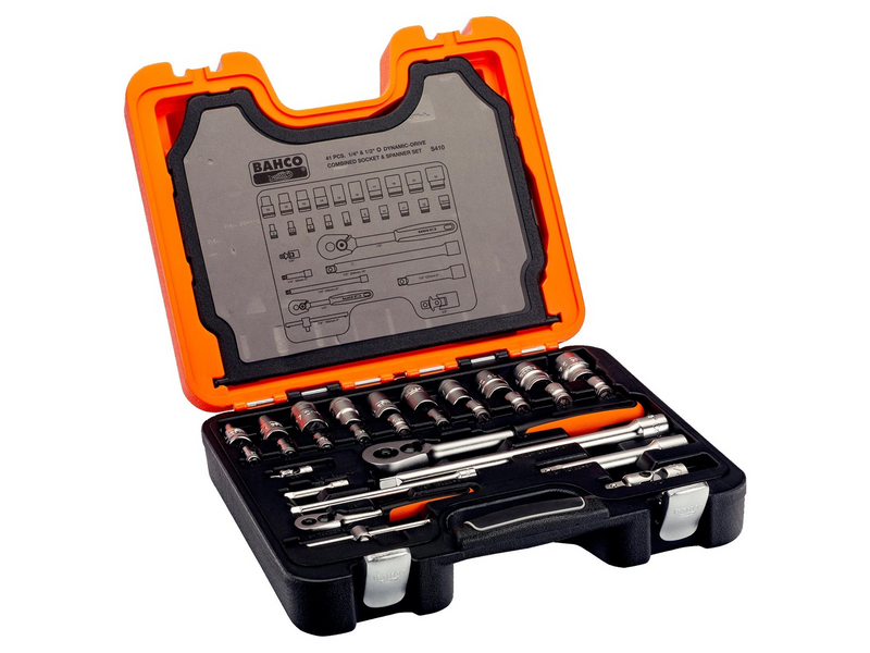 BAHCO socket set 1/4"-1/2" 41 pcs