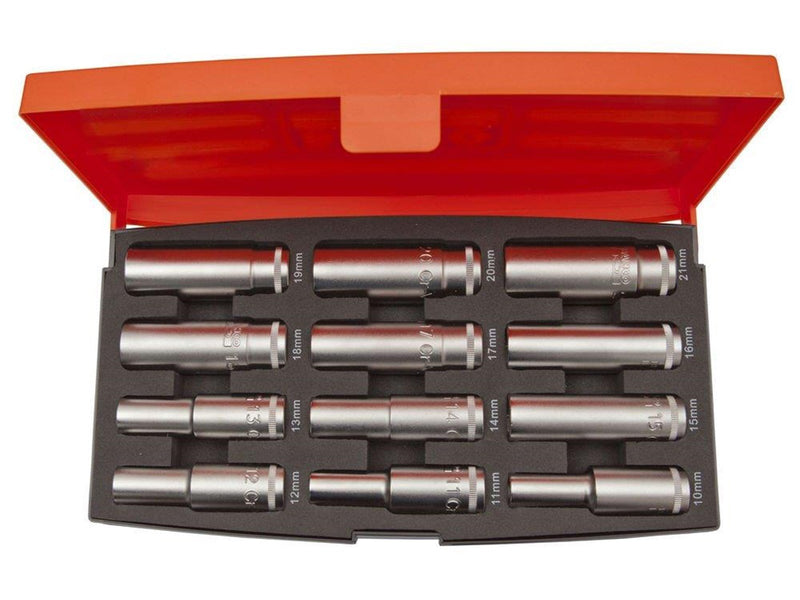 BAHCO socket set 1/2 lang 12 pieces 10-21mm