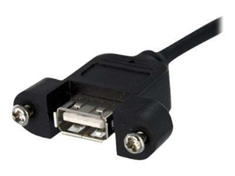 StarTech.com 1 ft Panel Befestigungskit USB Kabel A zu A - F/M - USB Verlängerungskabel