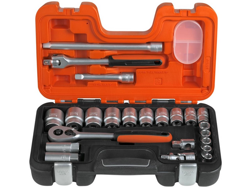 BAHCO 1/2 socket set 23 pcs inch 3/8-1.1/4