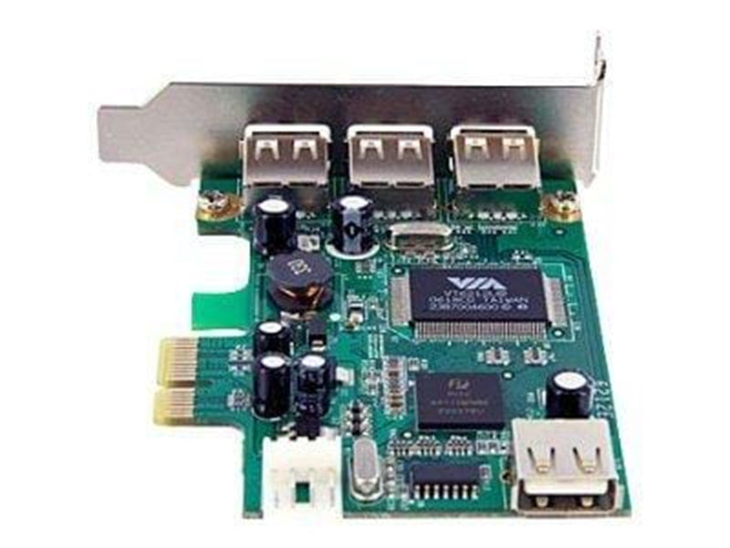 StarTech.com 4 Port PCI Express Low Profile High Speed USB Card - USB-Adapter