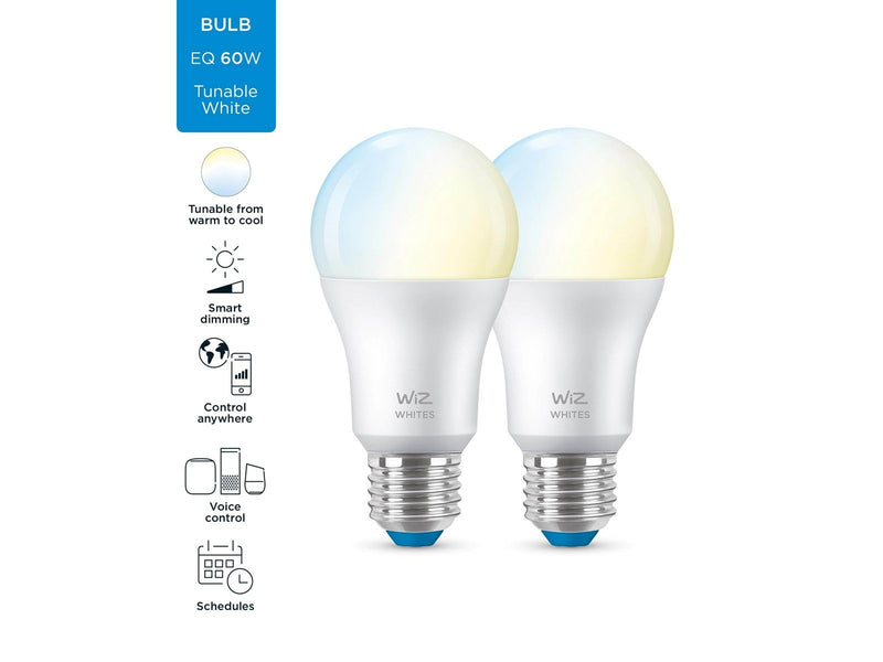 WiZ Lampe A60 E27 Einstellbares Weiß - Doppelpack
