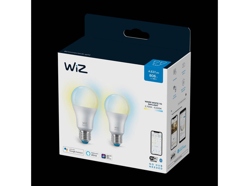WiZ Lampe A60 E27 Einstellbares Weiß - Doppelpack