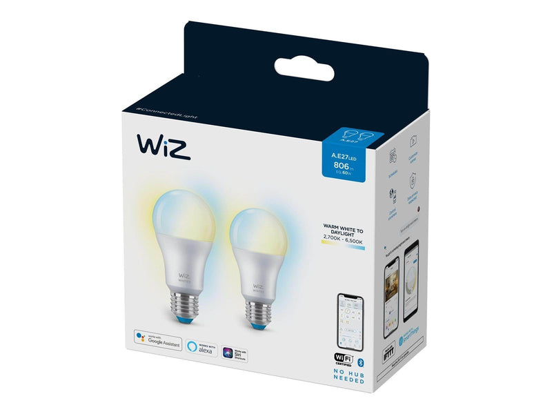 WiZ Lampe A60 E27 Einstellbares Weiß - Doppelpack
