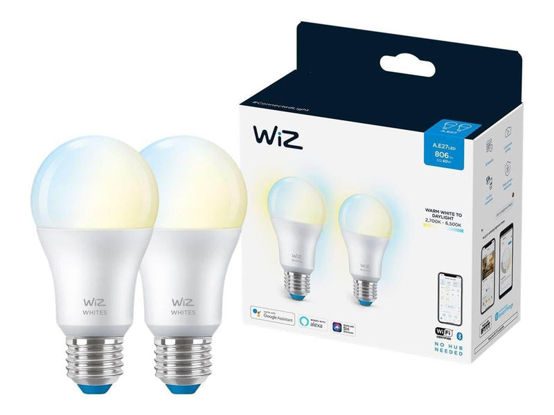 WiZ Lampe A60 E27 Einstellbares Weiß - Doppelpack