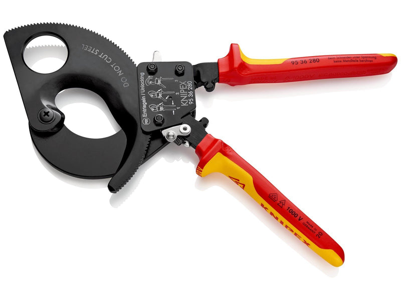 KNIPEX Kabelschneider, (Ratschenprinzip)