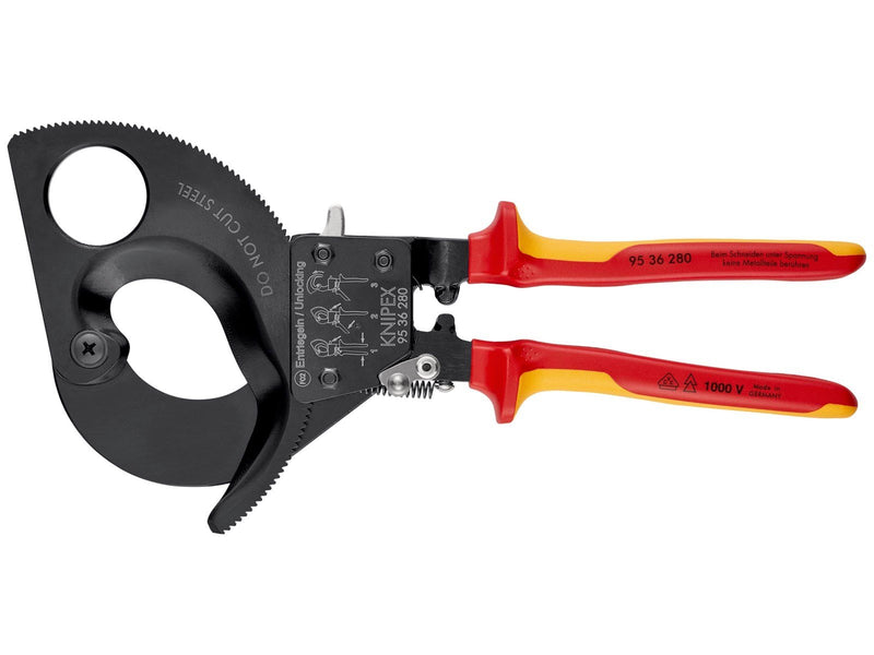 KNIPEX Kabelschneider, (Ratschenprinzip)