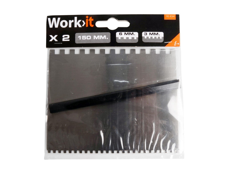 Workit Notched trowel 3 + 6mm - 2 pcs.