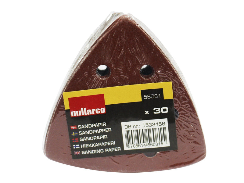 Millarco Sand paper for triangular sander 30 pcs