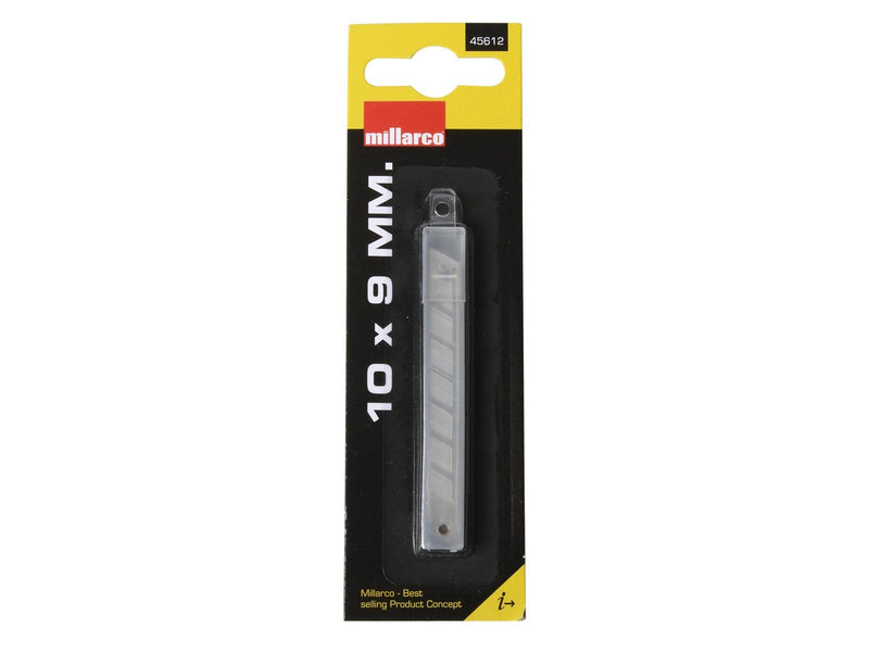Millarco Knife blade snap off 9mm x 10 pcs.