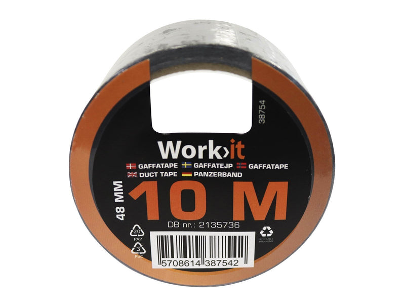 Workit Duct tape 48 mm × 10 m black