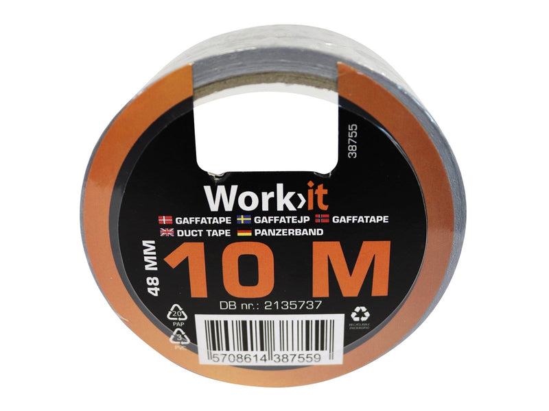 Workit Duct tape 48 mm × 10 m grey