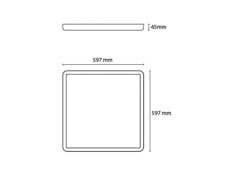 SG Armaturen Sense surface 600x600 white 3640lm 3000k ra80