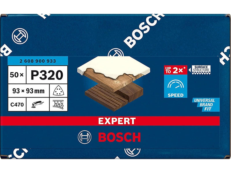 Bosch SLIBEBLAD DELTA 93MM K320 6H 50 STK