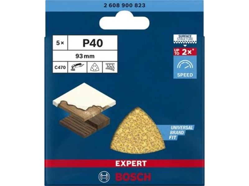 Bosch SLIBEBLAD DELTA 93MM K40 6H 5 STK
