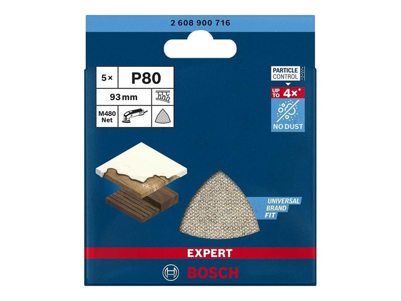Bosch SLIBEBLAD DELTA 93MM NET K80 5 STK