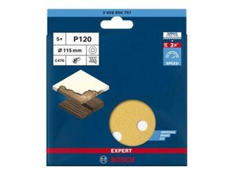 Bosch SLIBEBLAD EXC 115MM K120 8H 5 STK