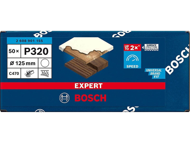 Bosch sanding sheet exc 125mm k320 50 pcs