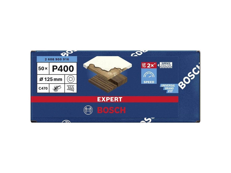 Bosch SLIBEBLAD EXC 125MM K400 8H 50 STK
