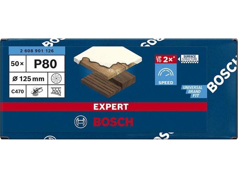 Bosch SLIBEBLAD EXC 125MM K80 MULTI 5 STK