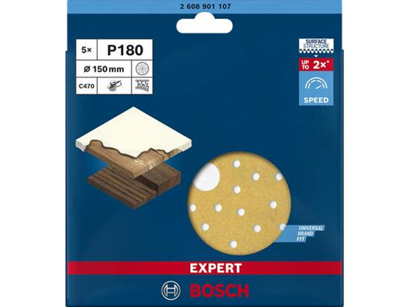 Bosch SLIBEBLAD EXC 150MM K180 MULTI 5 STK