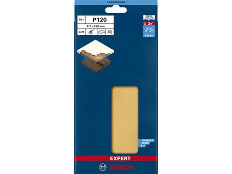 Bosch SLIBEBLAD PLAN 115X230MM K120 14H 10 STK