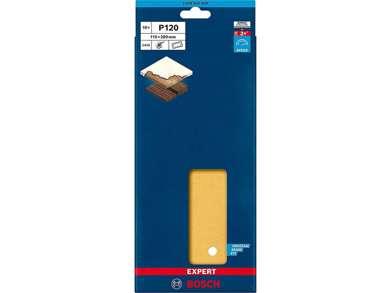 Bosch SLIBEBLAD PLAN 115X280MM K120 14H 10 STK