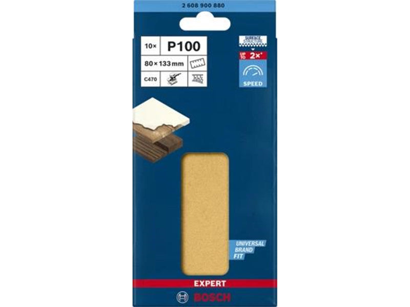 Bosch EXPERT C470 Sandpaper for Fastest Sanding of Wood and Paint 10 pcs.