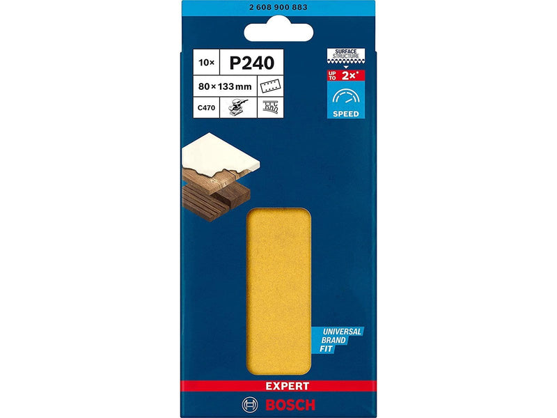 Bosch SLIBEBLAD PLAN 80X133MM K240 10 STK