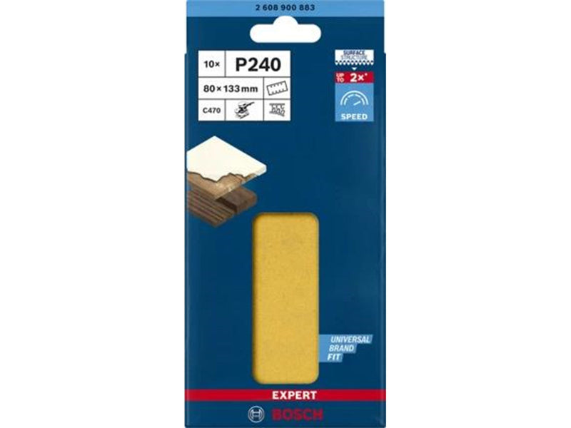 Bosch SLIBEBLAD PLAN 80X133MM K240 10 STK