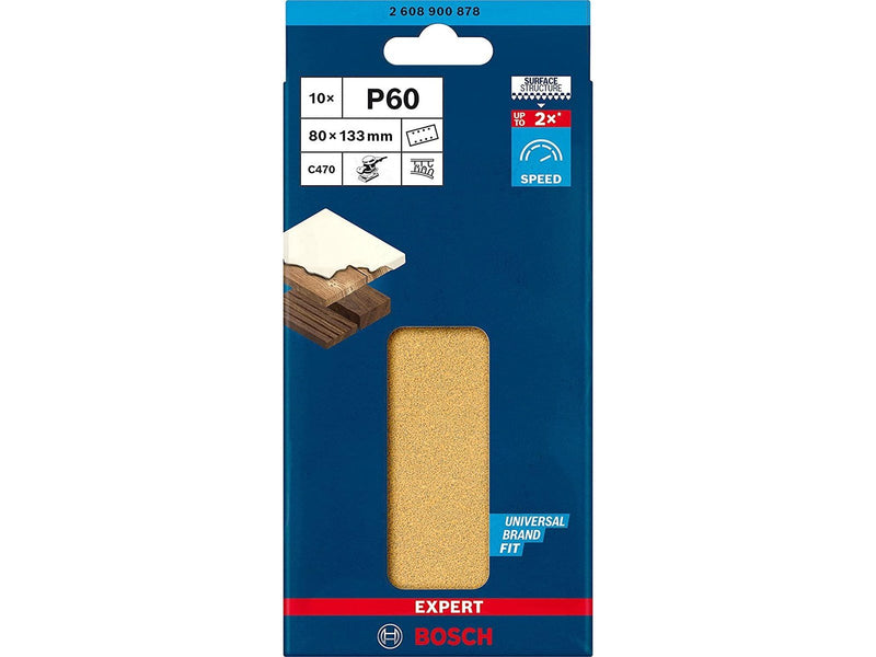 Bosch SLIBEBLAD PLAN 80X133MM K60 10 STK