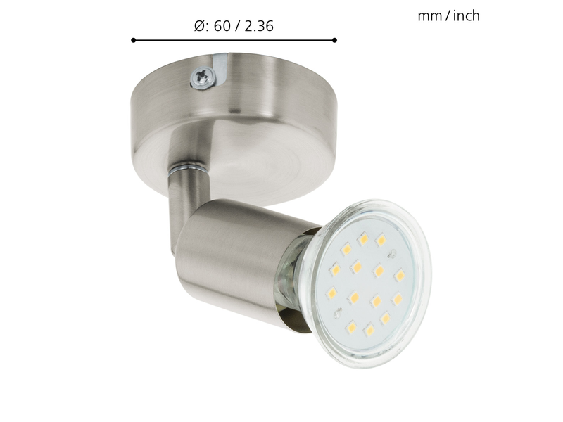 EGLO LED-Lampe BUZZ-LED Spot, nickel-matt GU10