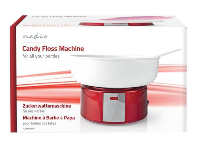 Nedis FCCM100FRD - cotton candy maker - vintage red/white
