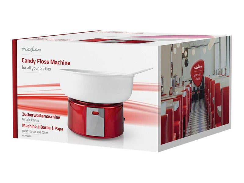 Nedis FCCM100FRD - cotton candy maker - vintage red/white
