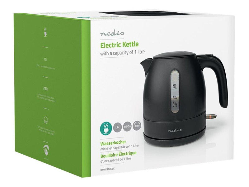 Nedis Wasserkocher KAWK300EBK - kettle - matt black - Matt Schwarz - 2200 W