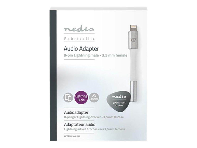Nedis Lightning to headphone jack adapter - 15 cm