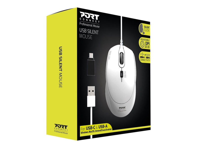 PORT Designs PORT Connect SILENT - Maus (Weiß)